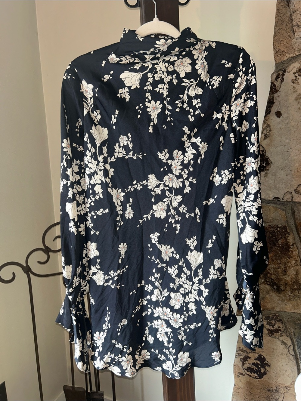Free People Black Floral Mini Dress